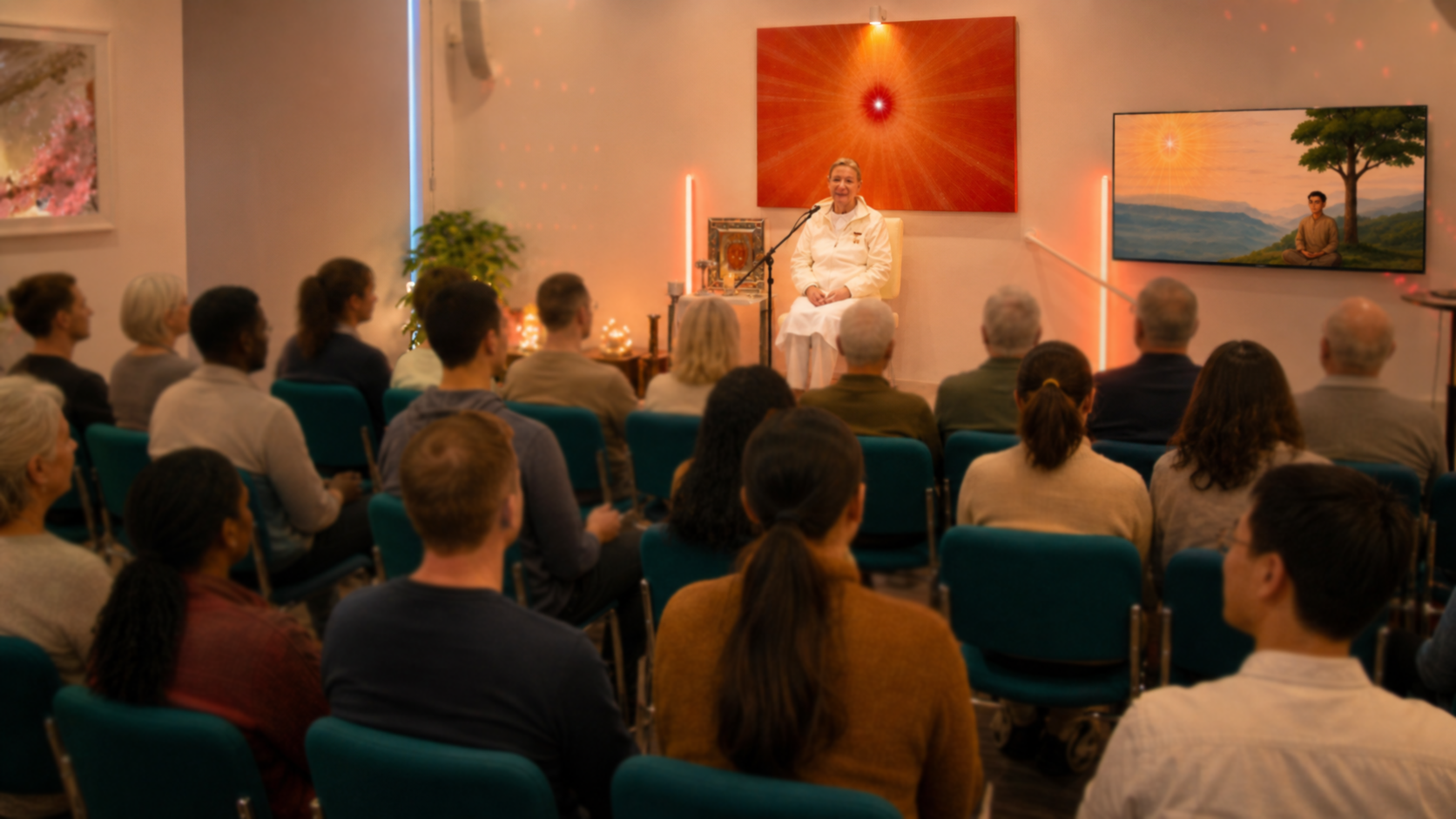 A gathering at the Inner Space Glasgow meditation room